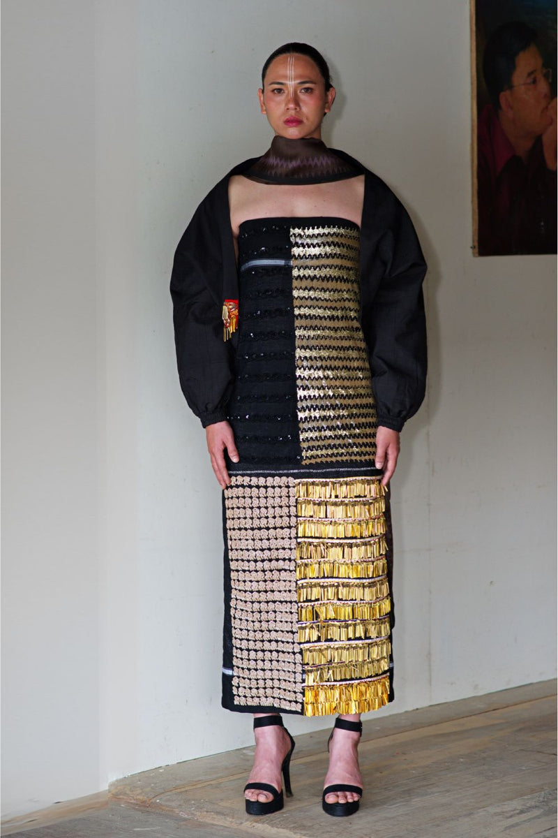KANAP PANEL DRESS WITH RANI BOMBER JACKET