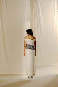 IVORY LINE LONGLINE DRESS