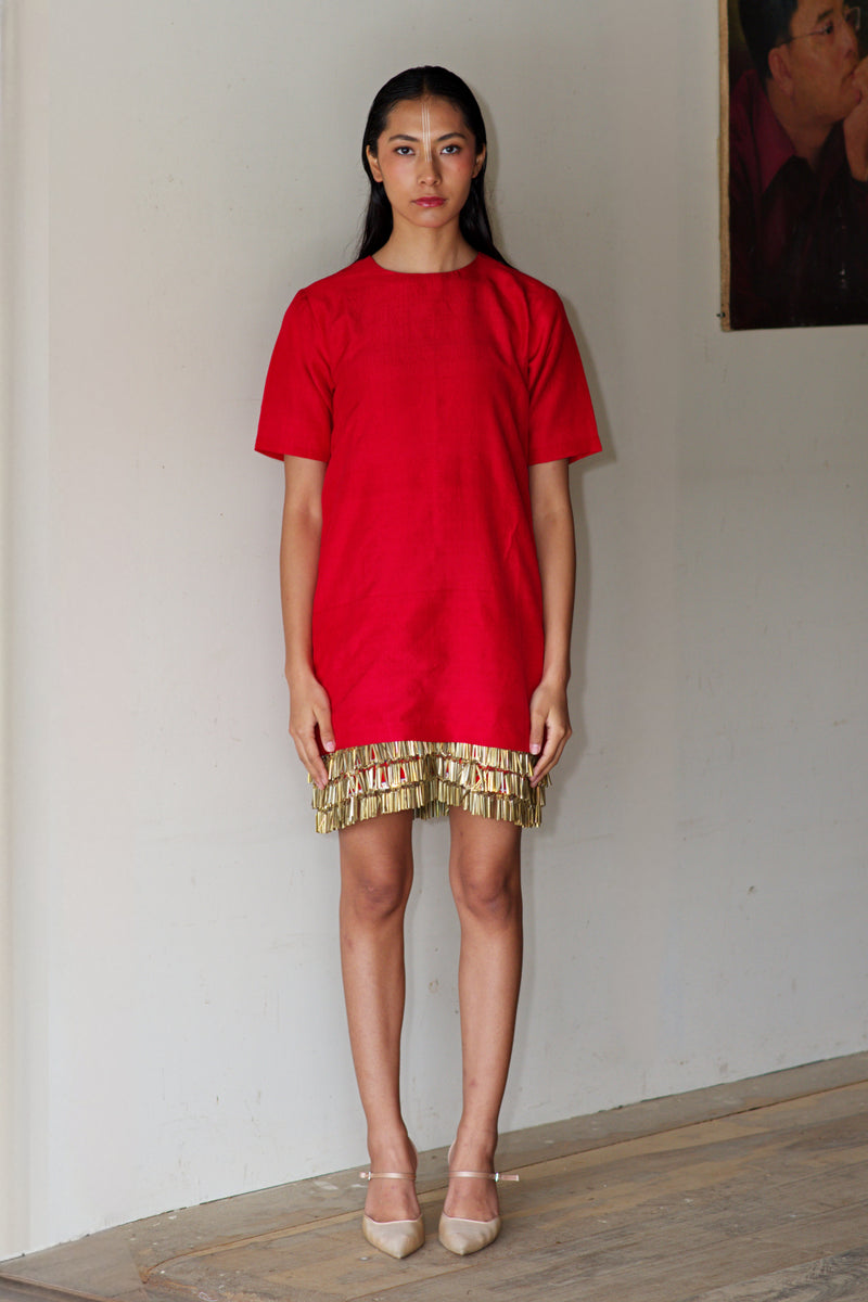 EMBER LINE SHIFT DRESS