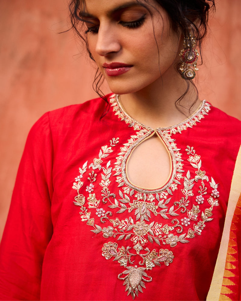 SCARLET ZARI SUIT