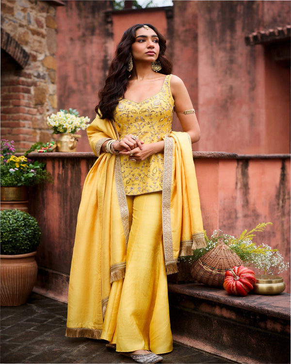 SUNEHRI SHEEN SHARARA SUIT