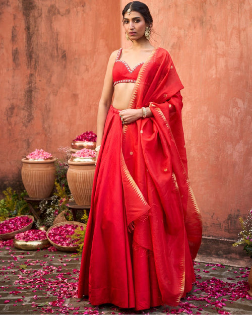 FROBIDDEN ROSE ZIYA LEHENGA SET