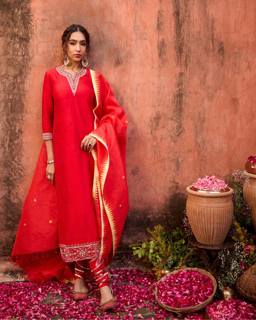 KUMKUM GOLD CHURIDAR SUIT