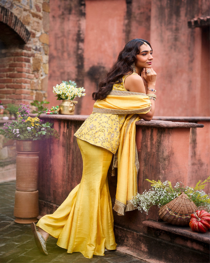 SUNEHRI SHEEN SHARARA SUIT