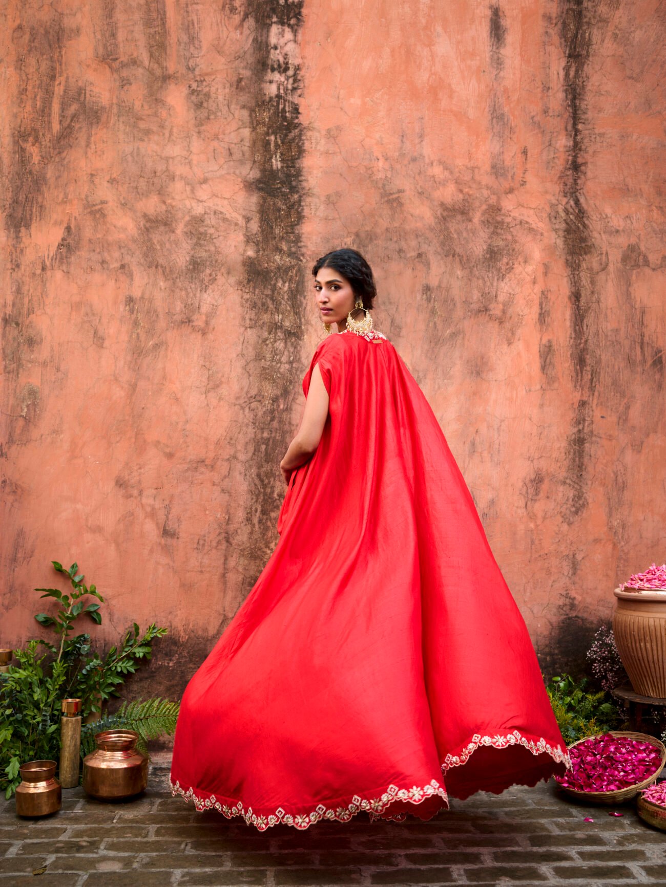 LAL SERENADE CROP DHOTI PANTS SET - Image 4